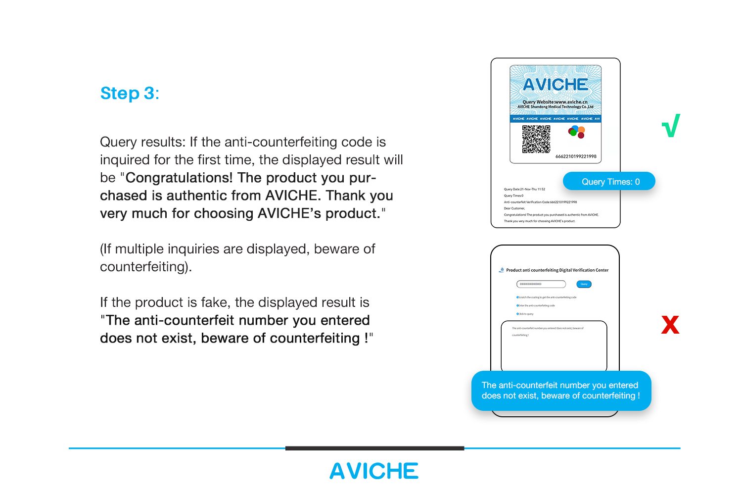 Official Anti-Counterfeiting Statement from AVICHE
