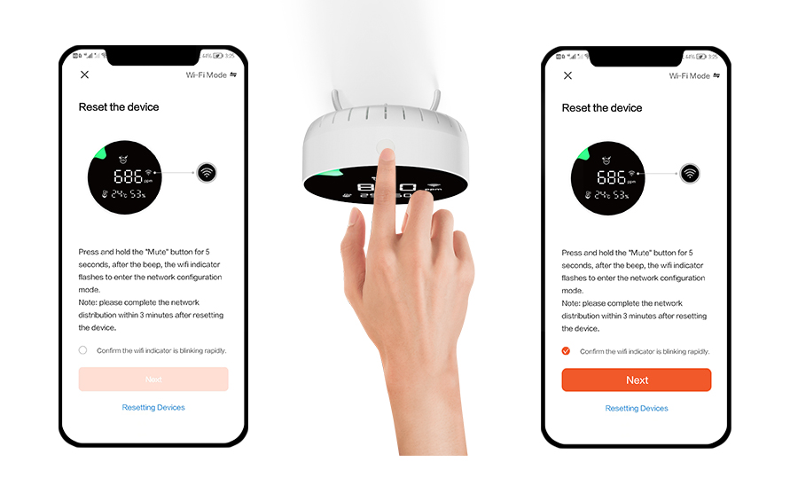 How add Air quality monitor H7 to the Tuya App