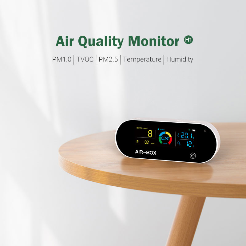 La pollution atmosphérique WiFi Aviche PM2,5 Détecteur Portable Batterie  Indoor Air Quality avec ce moniteur - Chine Aviche H3 et H3 Surveillance de  la qualité de l'air prix