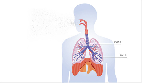 PM1.0/PM2.5 track smaller particles