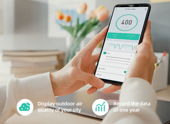 Access your air data with the free Tuya app